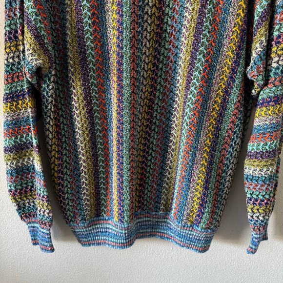 Vintage Mondo di Marco M.D.M Mens Sweater Abstract Made in Italy Sz LARGE (52) - Picture 11 of 13